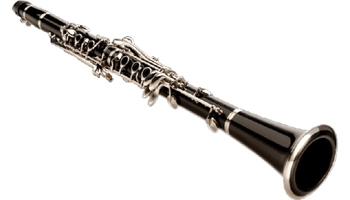 clarinet white background